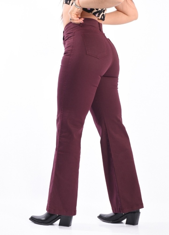 Wide Leg Bordo Elastizado - Imagen 3