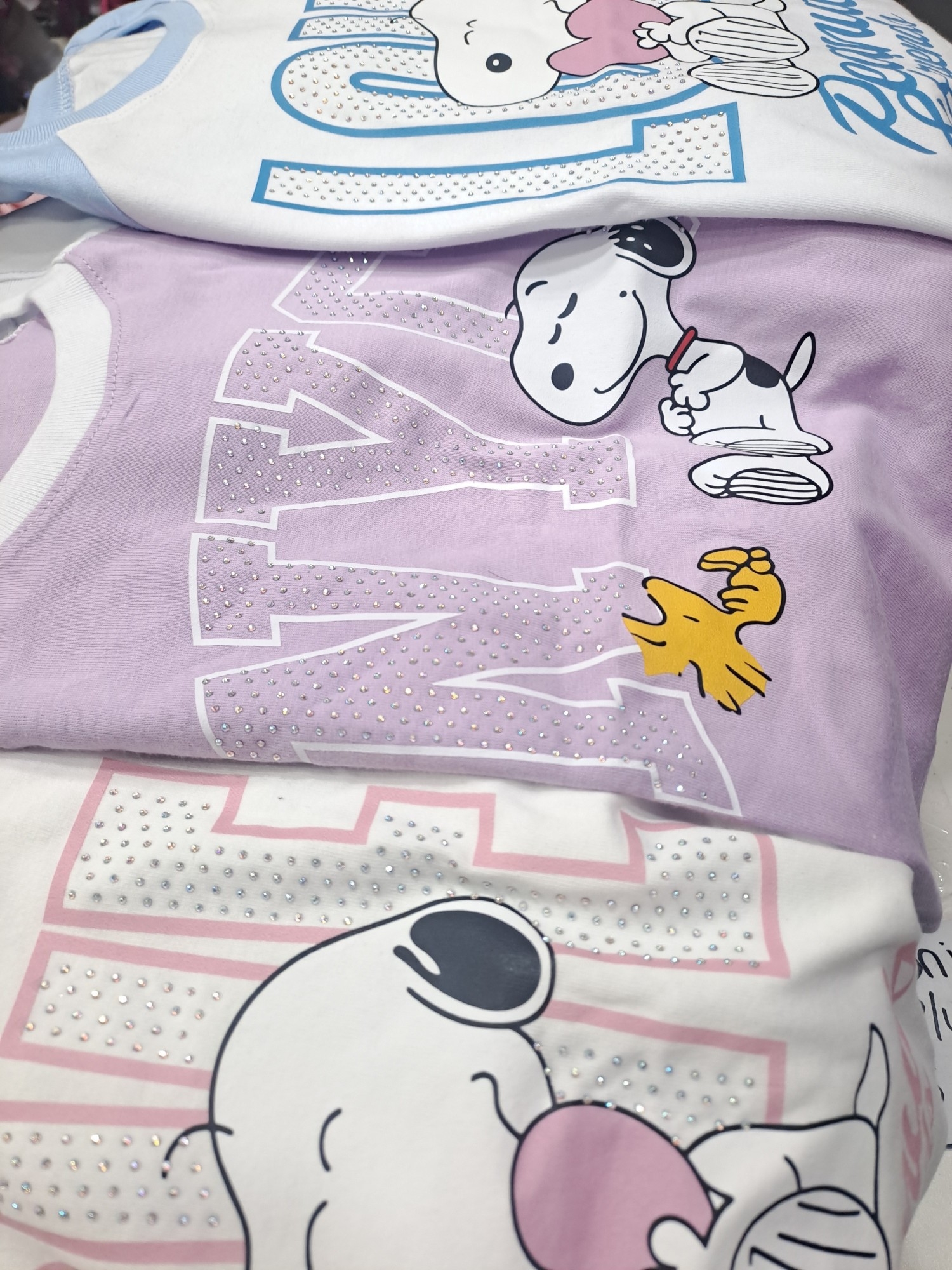 Remeras de Algodon Snoopy Aplique - Imagen 2