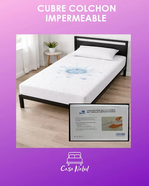 Cubre Colchon Impermeable 1 1/2 Toalla Calidad