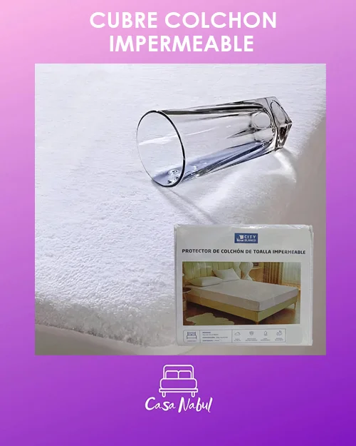 Cubre Colchon Impermeable 2 1/2 Toalla Calidad