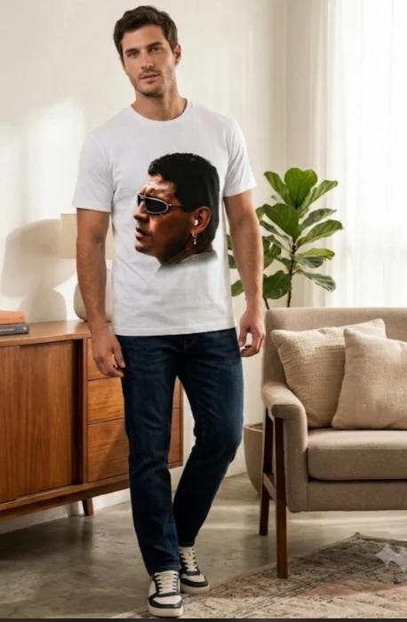 Remeras de Algodón con Diceños de Maradona