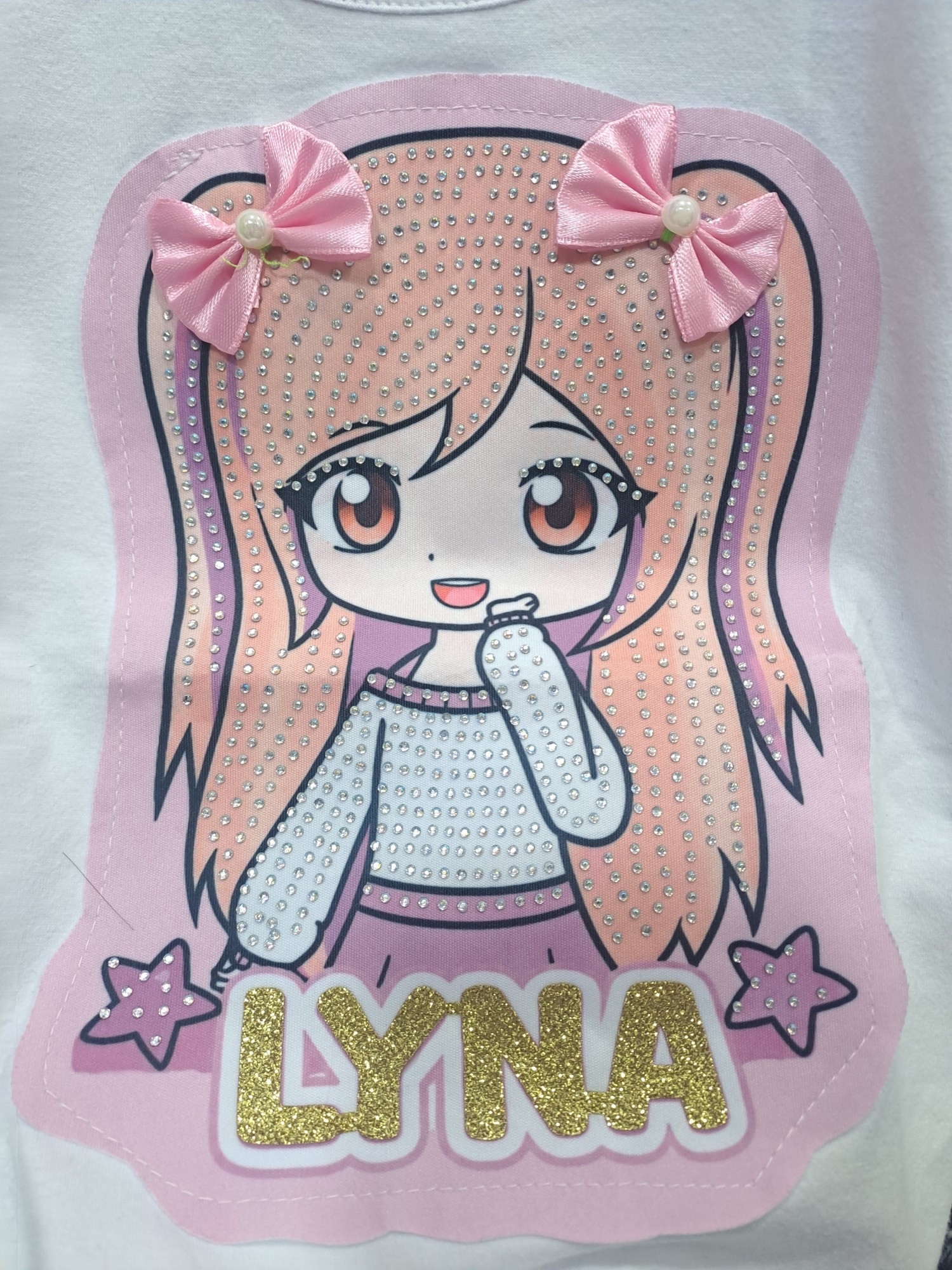 Remeras de Algodon Peinado Lina Aplique - Imagen 2