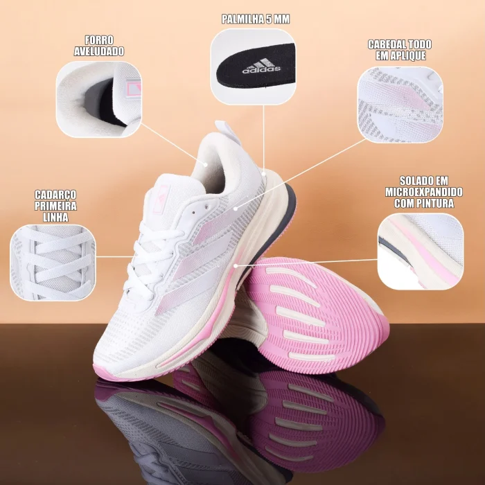 Deportivas Blanco Rosa