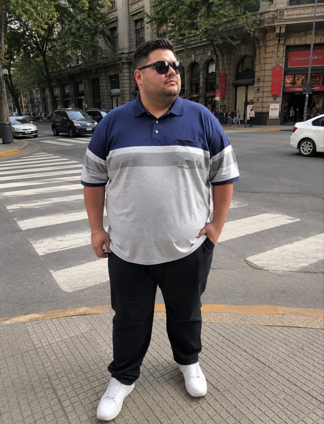 Chomba Rayada Algodón Premium Marca Polo Importada Talle Especial - Imagen 2