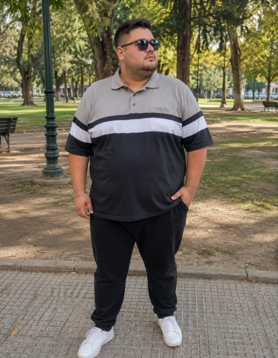 Chomba Rayada Algodón Premium Marca Polo Importada Talle Especial - Imagen 3