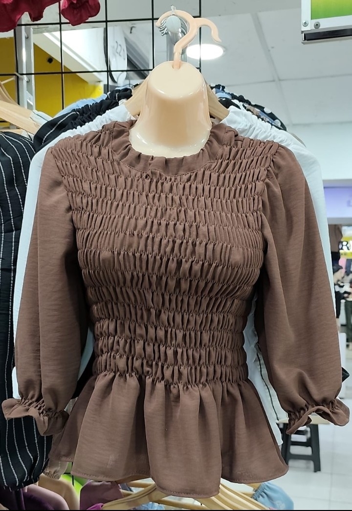 Blusa Frunce Cuello Alto - Imagen 3