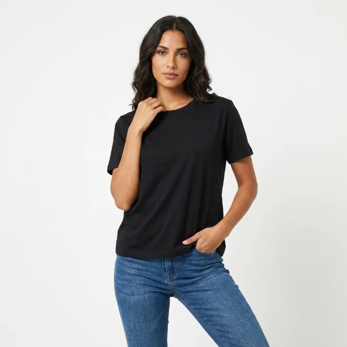 Remera Cuello Redondo Lisa Algodón Peinado Premium 24.1
