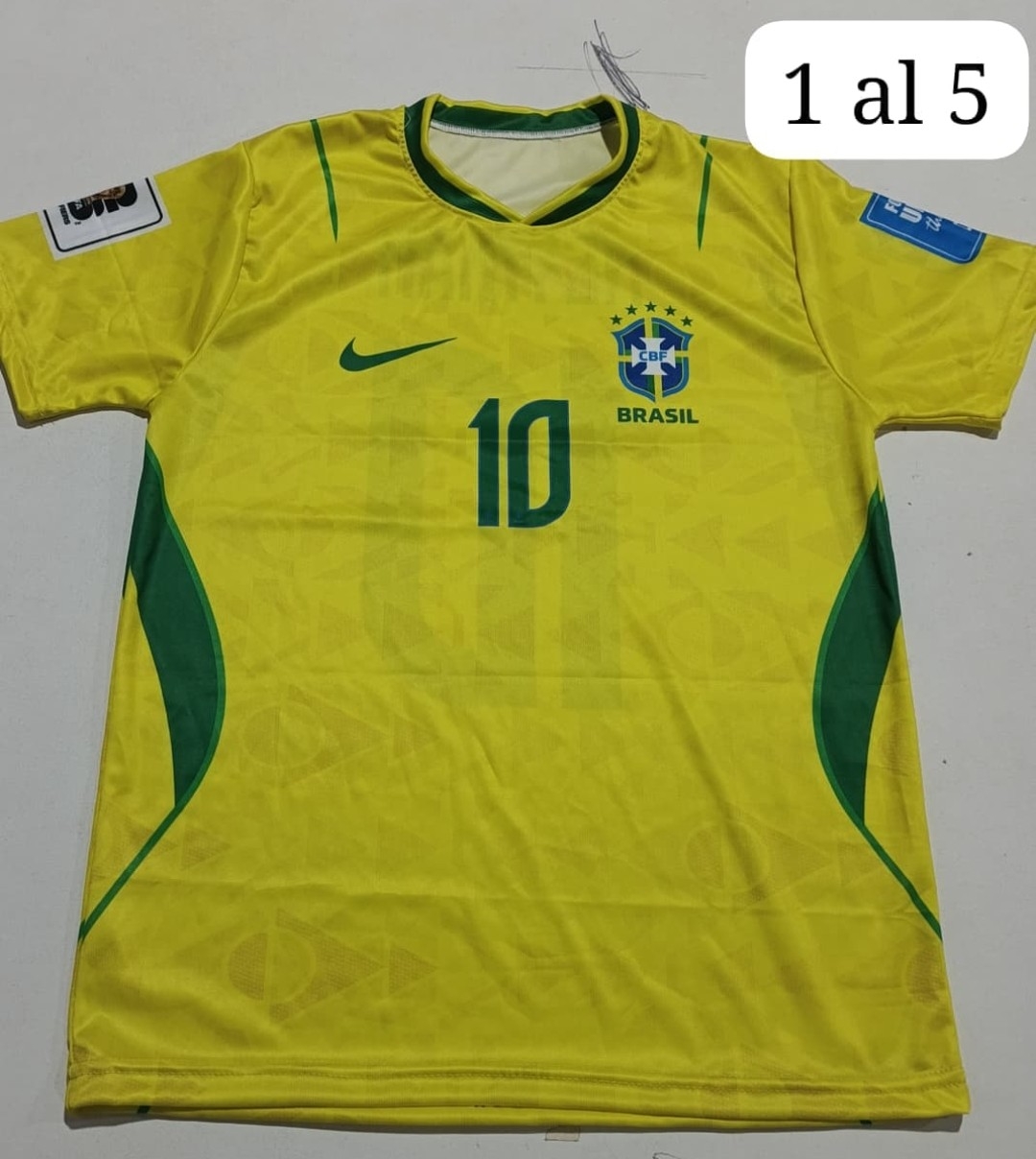 Camisetas Sublimadas Brasil Niño y Adulto - Imagen 2