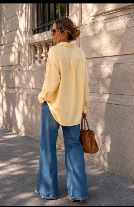 Celine Blusa Lino Cey