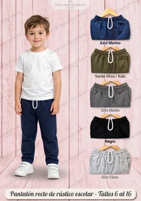 Pantalon Recto Rustico Escolar