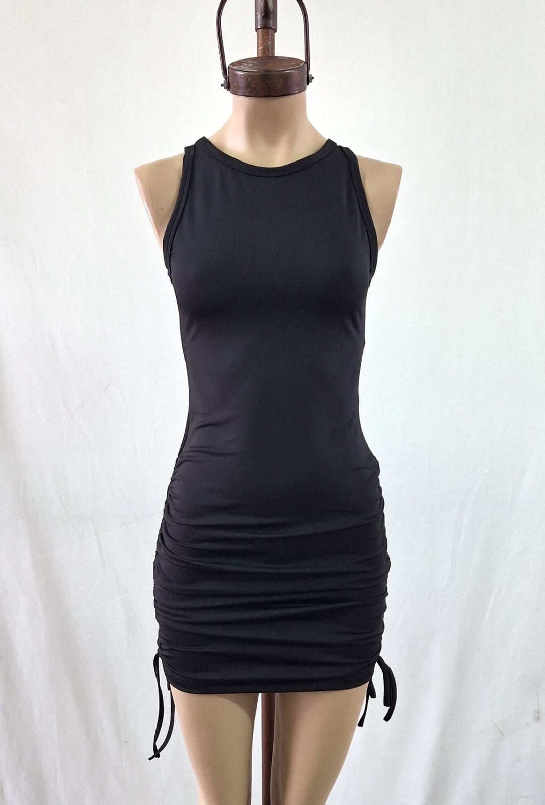 Vestido Fruncido Ambos Lados Microfibra - Imagen 2