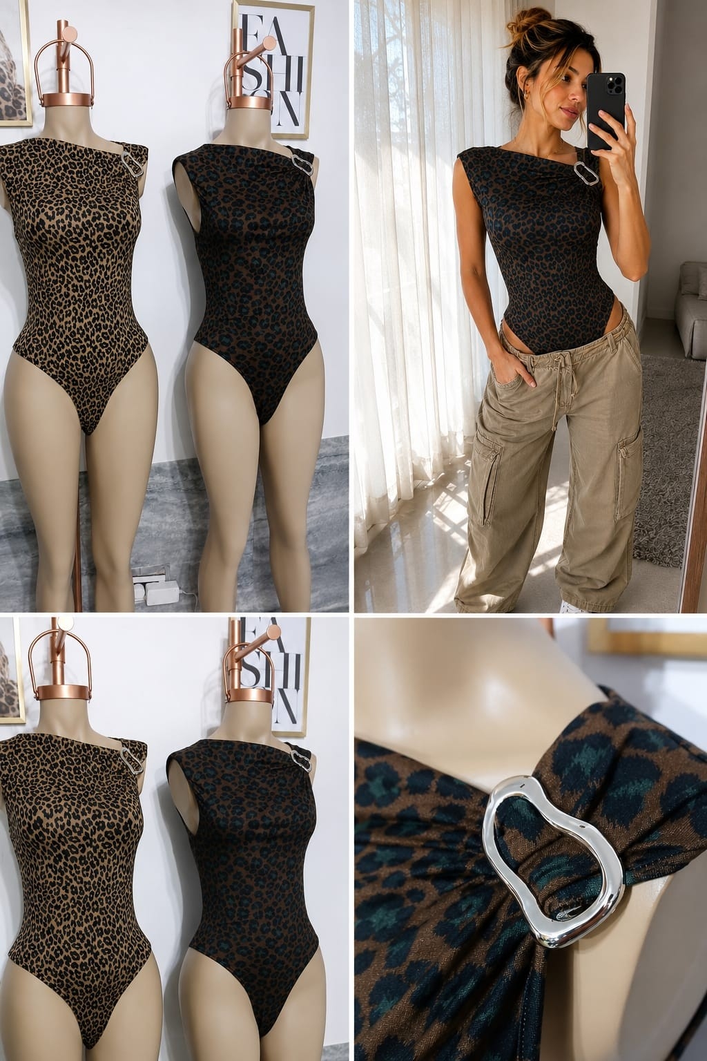 Body Animal Print con Aplique - Imagen 2