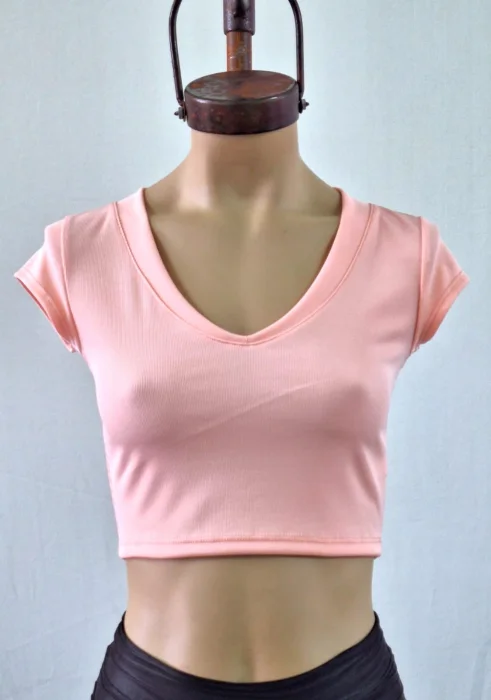 Remera Top V Despunte Morley Cotton