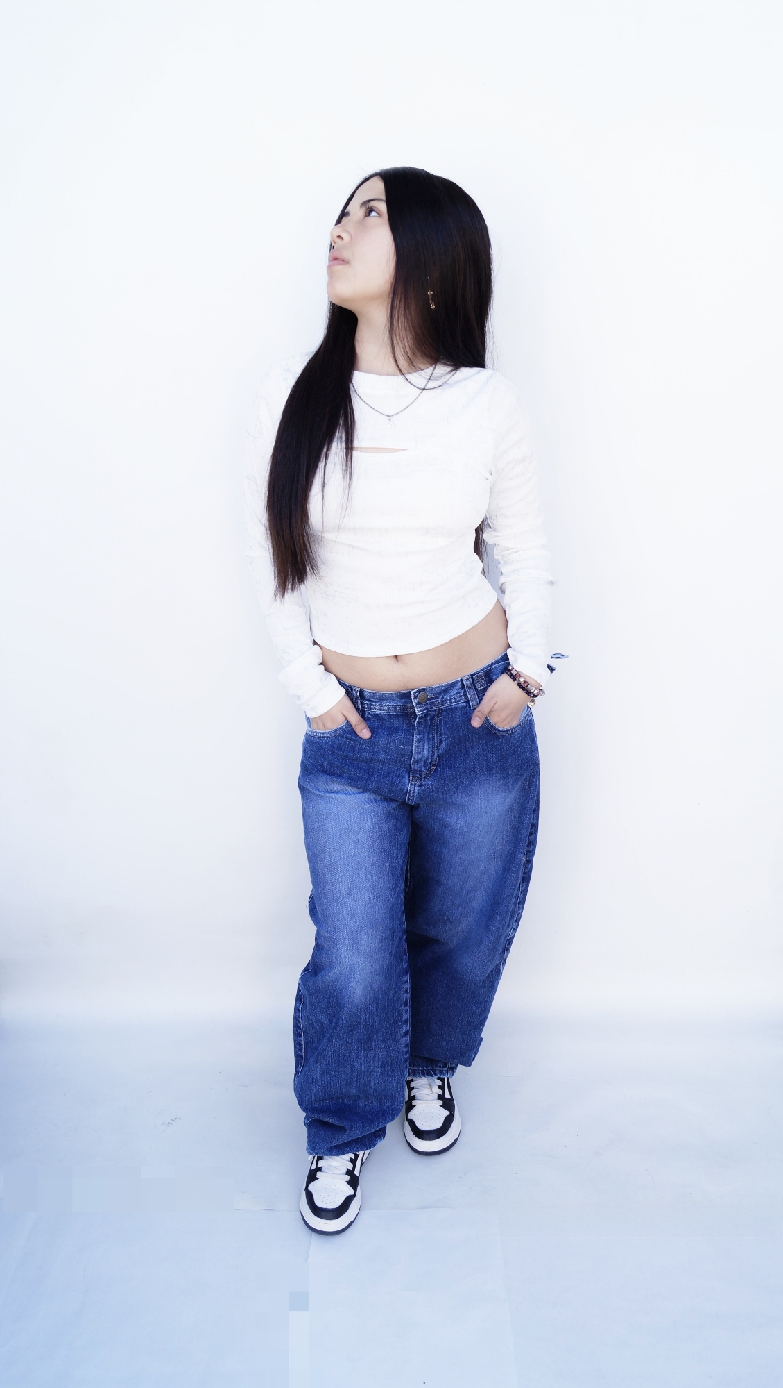 Baggy Azul Localizado Hebilla Teens - Imagen 3