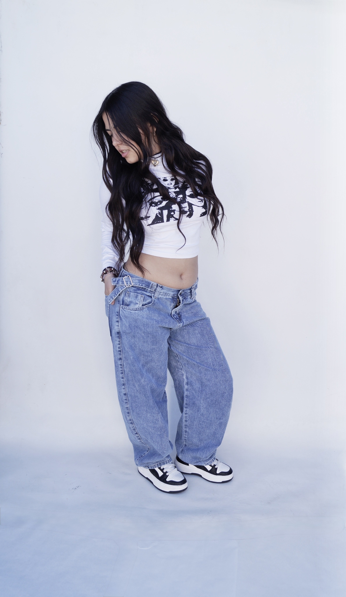Baggy Celeste Nevado Hebilla Teens - Imagen 3