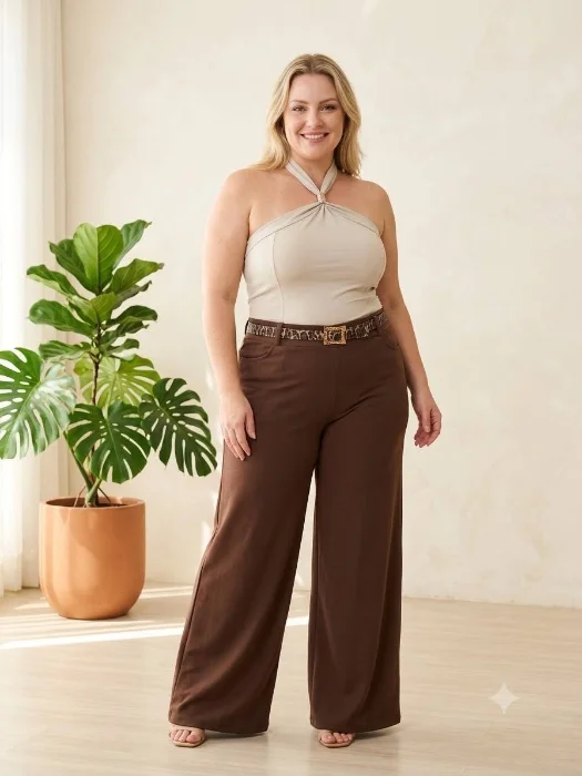 Pantalón Palazzo Abrigado