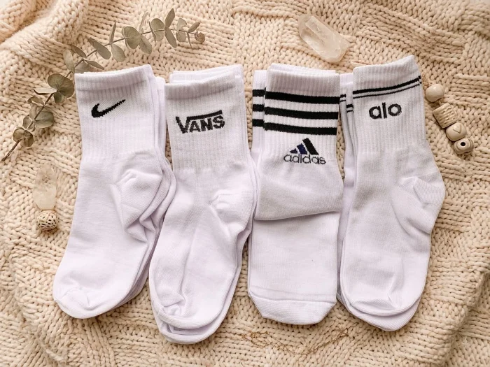 Medias Tenis Mix Blancos