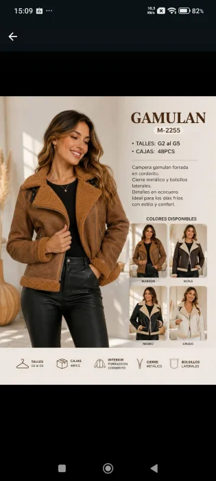 Campera de Gamulán Talle Especial