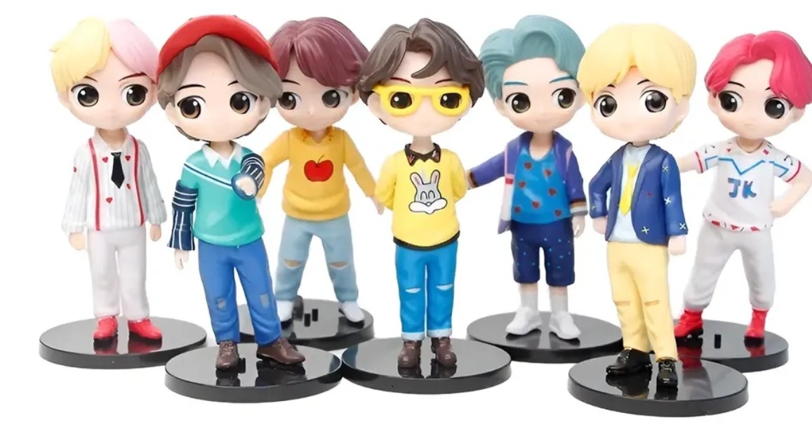 Pack de 7 Muñecos de Bts de Plástico Pvc de 16 Cm, Kpop - Imagen 2