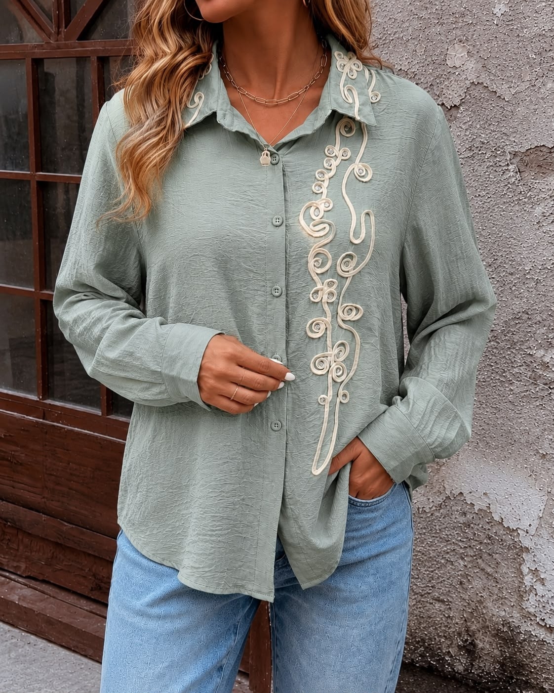 Camisa Venecia Bordada - Imagen 2
