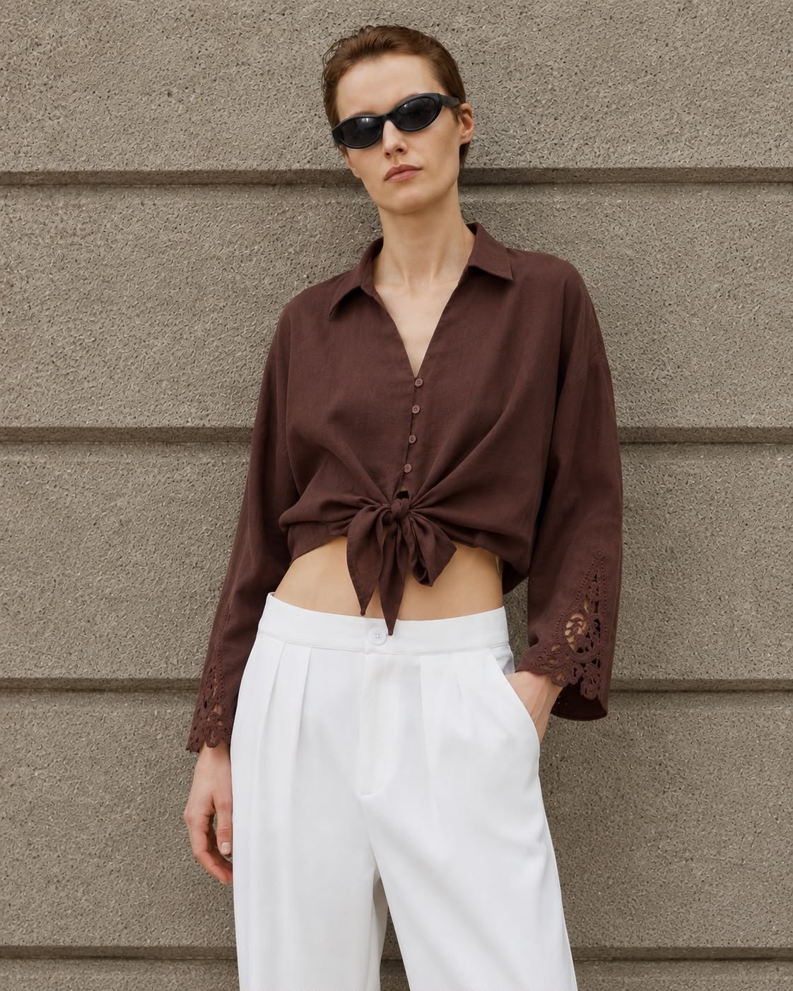 Camisa Lino Capri Bordada - Imagen 4