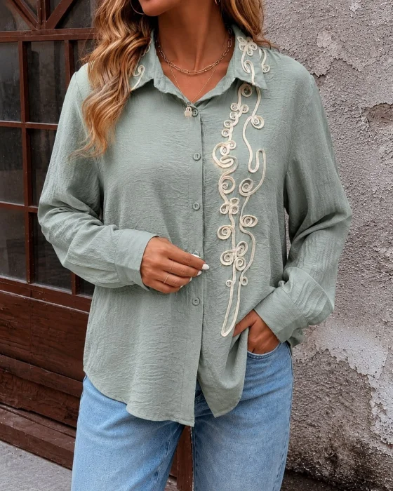 Camisa con Pedreria