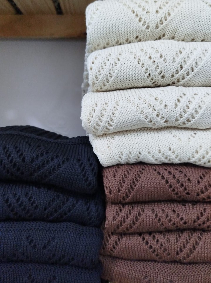 Cardigan Calado Hilo de Algodon - Imagen 2