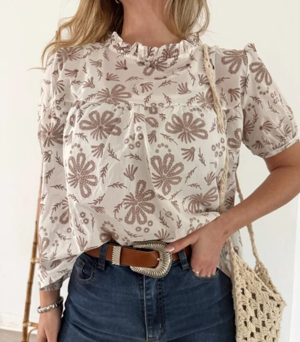 Blusa Cuello Mao