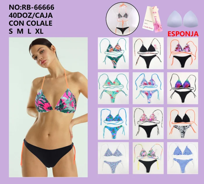 Bikini Triangulo Importado para Dama por Docena Less y Vedetina