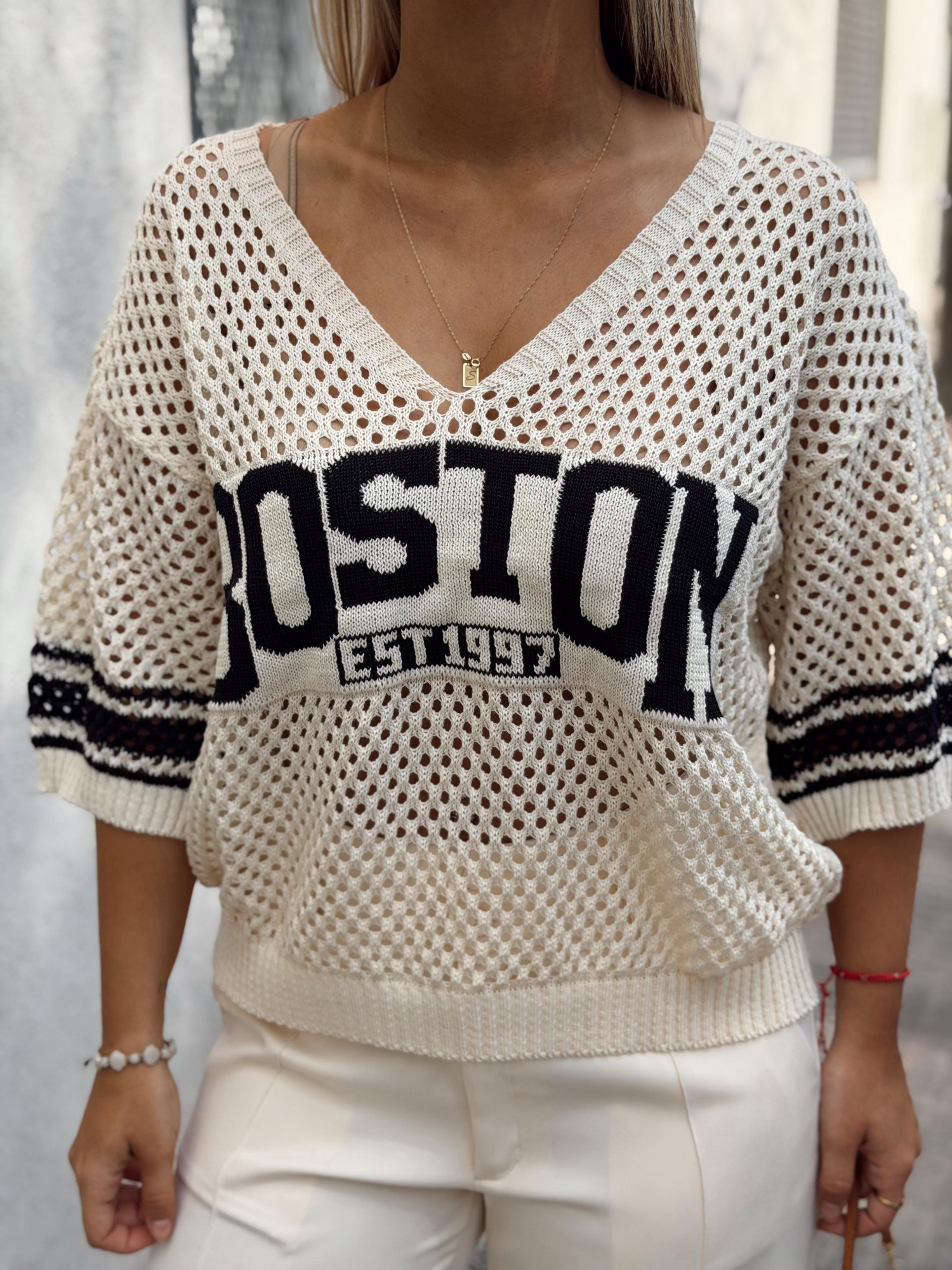 Suéter Scote V Boston Hilo Algodón - Imagen 2