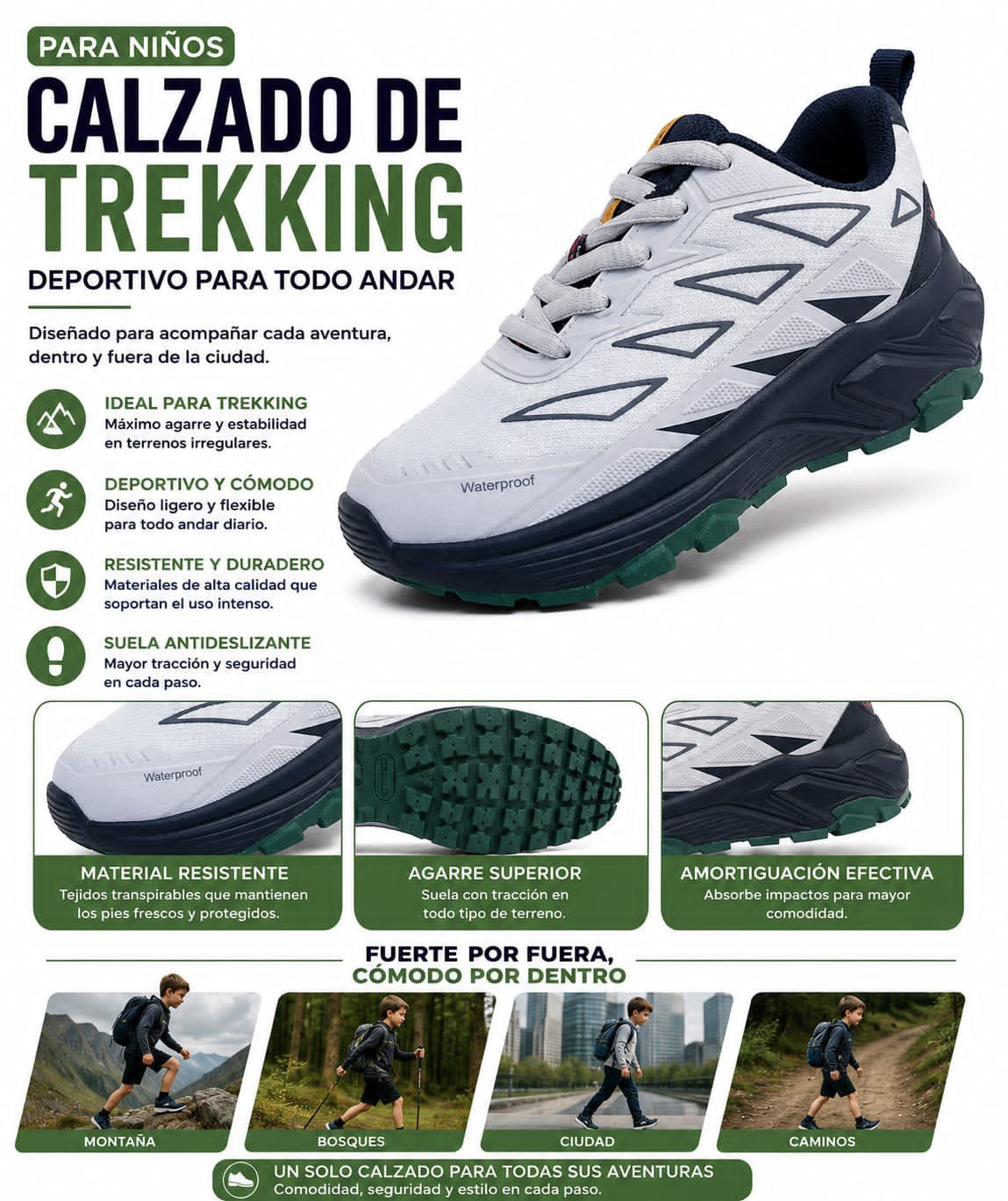 Zapatillas Gasper Trekin Niño - Imagen 2
