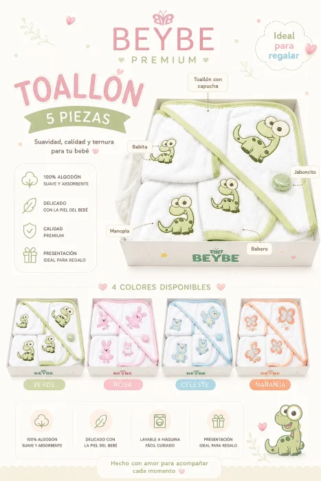 Set de Regalo  Toallon 5 Piezas