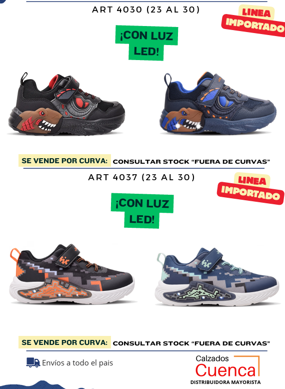 Zapatilla con Luz para Niños Jaguar Original Importado Art. 4030 (23 al 30) - 4030.1.png