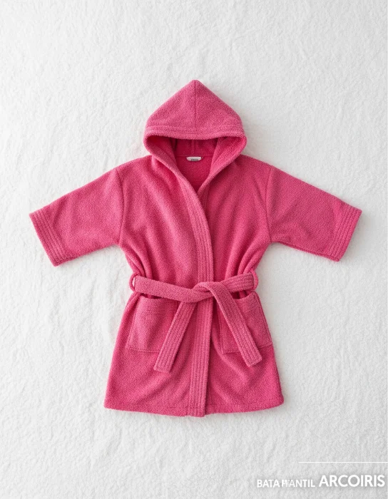 Bata de Baño Infantil Arcoiris con Capucha | 100% Algodón | Talles 6-12  | Absorvente