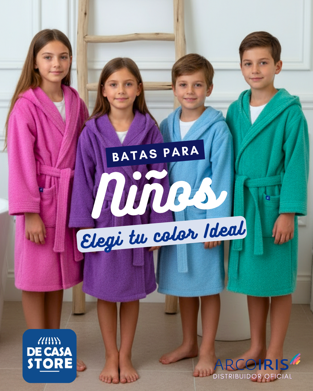 Bata de Baño Infantil Arcoiris con Capucha | 100% Algodón | Talles 6-12  | Absorvente - 12.png