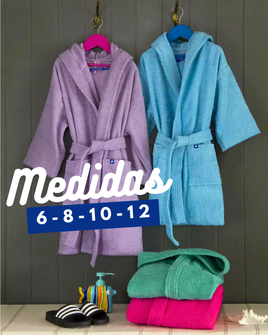 Bata de Baño Infantil Arcoiris con Capucha | 100% Algodón | Talles 6-12  | Absorvente - 16.png