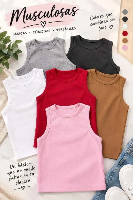 Musculosas Básicas Imperdibles!!