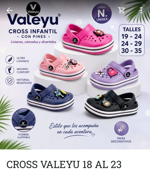 Cross Infantiles con Pines