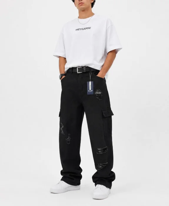 Recto Cargo Negro | Hombre