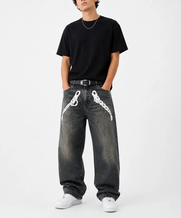 Baggy Estampado Cadenas | Hombre