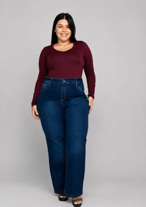 Wide Leg Óxido Elastizado Talle Especial