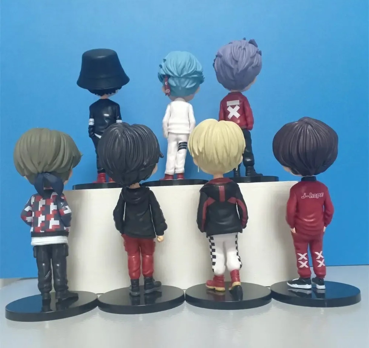 Set de 7 Muñecos Coleccionables Bts Mic Drop, Plástico Pvc 16 Cm Aprox, Kpop - Imagen 3