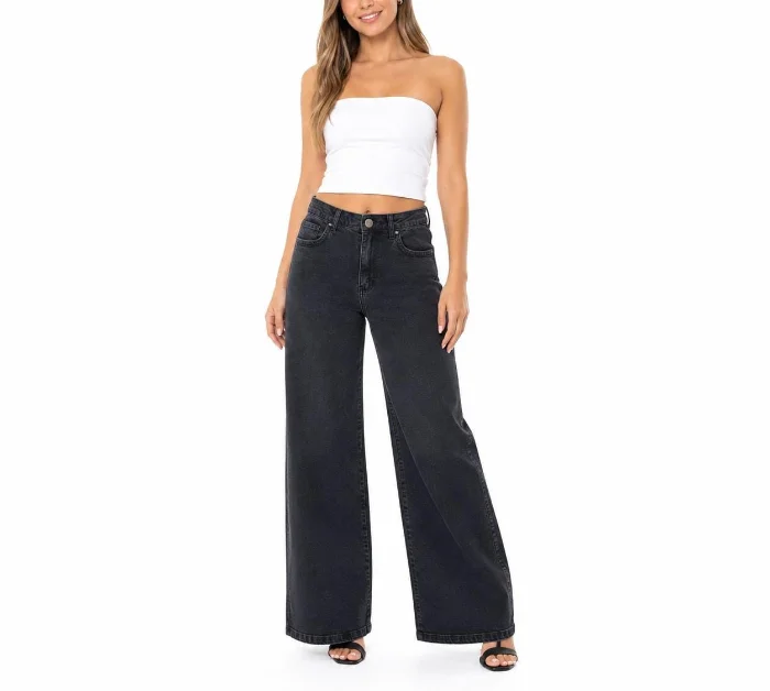 Wide Leg Gris Elastizado Dama