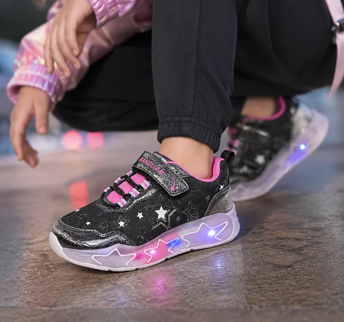 Zapatilla con Luz para Niña Jaguar Original Importada Art. 4036 (23 al 30)
