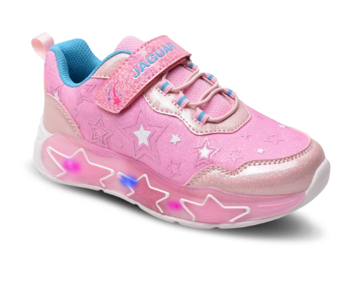 Zapatilla con Luz para Niña Jaguar Original Importada Art. 4036 (23 al 30) - 4036.rosa.png