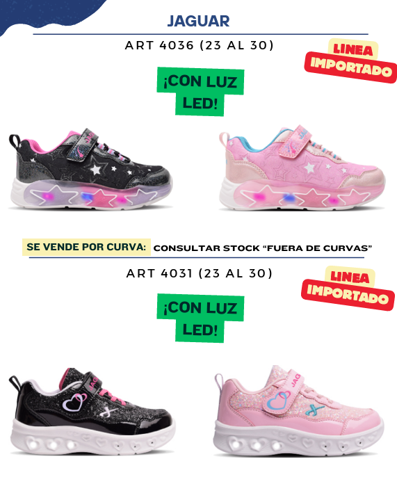 Zapatilla con Luz para Niña Jaguar Original Importada Art. 4036 (23 al 30) - 4031.png