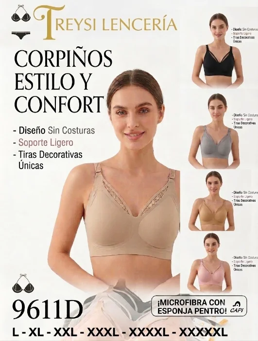 Corpiño Especiales Efecto Piel  sin Costura  de Dama