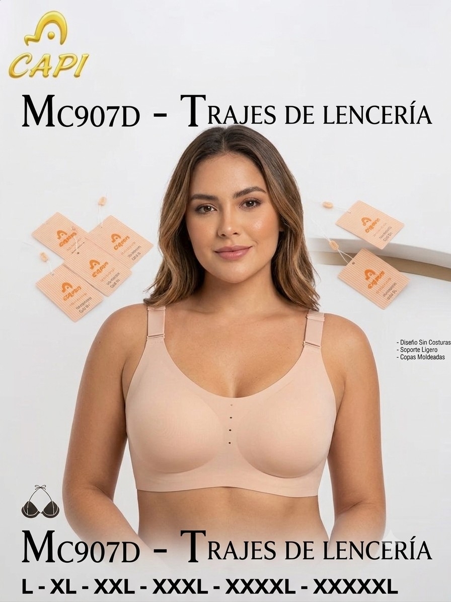 Corpiño Especiales Efecto Piel  sin Costura  de Dama - Imagen 2
