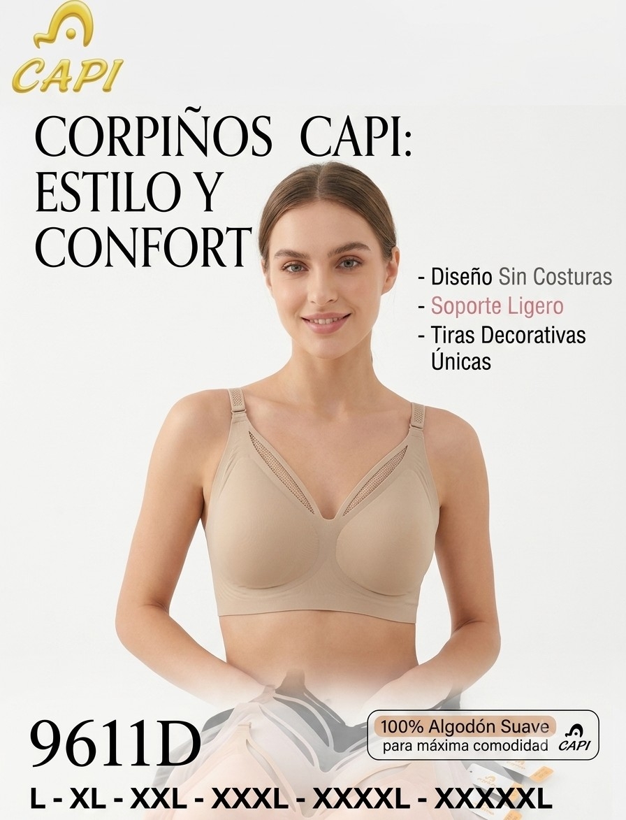 Corpiño Especiales Efecto Piel  sin Costura  de Dama - Imagen 3
