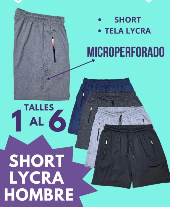 Short Laycra de Hombre del 1 al 6  por Pedido